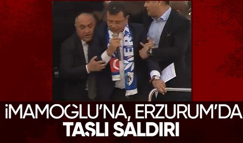 İmamoğlu, Erzurum'daki programında taşlı saldırıya uğradı