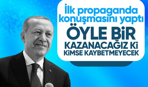 TRT'de propaganda konuşmasının ilkini gerçekleştiren Cumhurbaşkanı Erdoğan: Öyle bir kazanacağız ki bu ülkenin hiçbir ferdi kaybetmeyecek