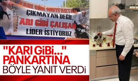 'Karı gibi...' göndermesi yapan pankarta Kemal Kılıçdaroğlu'ndan fotoğraflı yanıt