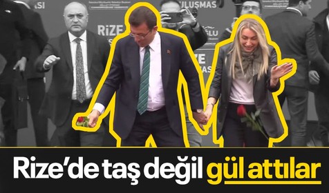 Erzurum'da taşlı saldırıya uğrayan İBB Başkanı Ekrem İmamoğlu bugün Rize'de vatandaşlarla bir araya geldi! Vatandaşlar, İmamoğlu'nu güllerle karşıladı