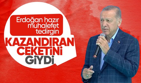 Cumhurbaşkanı Erdoğan Ümraniye mitinginde 'kazandıran ceketi' giydi