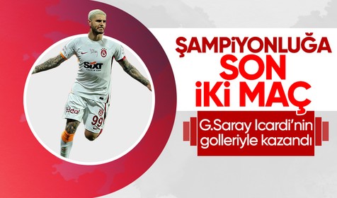 Son dakika Galatasaray haberleri... Galatasaray adım adım şampiyonluğa! İstanbulspor'u Icardi'nin golleriyle 2-0 mağlup etti