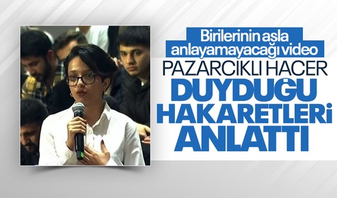 Cumhurbaşkanı'nın gençler ile buluşmasında konuşan depremzede Hacer Özgün'ün zor anları! Hakaretleri anlatırken boğazı düğümlendi