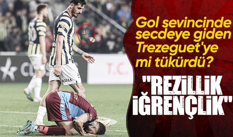 Fenerbahçeli Samet Akaydın secdeye giden Trezeguet'ye mi tükürdü? Trabzonspor'dan zehir zemberek açıklama