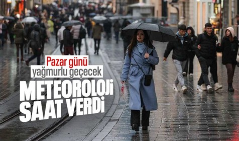 Meteoroloji saat vererek yağmur uyarısı yaptı! İstanbul'da hava nasıl olacak? İşte pazar günü hava durumu verileri