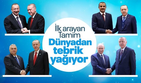 13. Cumhurbaşkanı Recep Tayyip Erdoğan'a peş peşe tebrikler! İlki Katar Emiri'nden geldi: Zaferinizi tebrik ediyorum