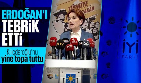 Son dakika haberleri... İYİ Parti Genel Başkanı Meral Akşener, Cumhurbaşkanı Recep Tayyip Erdoğan'ı tebrik etti! Kılıçdaroğlu'nu yine topa tuttu