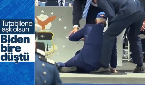 ABD Başkanı Joe Biden yine yere düştü