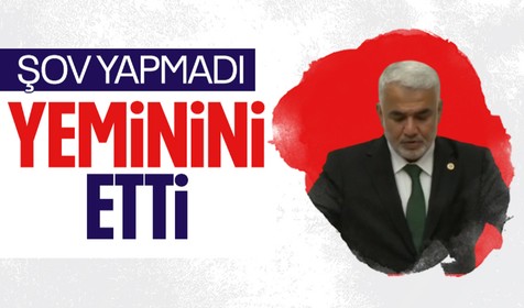 AK Parti listelerinden seçime giren HÜDA PAR Genel Başkanı Zekeriya Yapıcıoğlu Meclis'te kürsüye çıkarak yemin etti