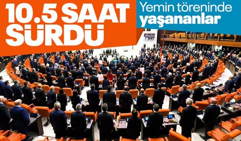 Milletvekilleri 10,5 saat süren törenle ant inçti! İşte 28. dönemin başladığı ilk birleşimde yaşananlar