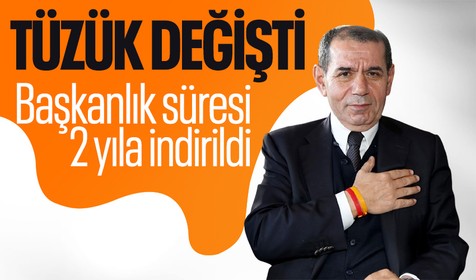 Son Dakika: Galatasaray'da başkanlık süresi 2 yıla indirildi