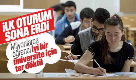 Milyonlarca öğrenci YKS'nin ilk oturumu olan TYT'de ter döktü