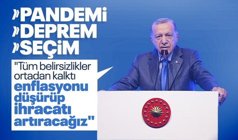 Son dakika... Cumhurbaşkanı Erdoğan: Enflasyonu tek haneye düşüreceğiz, ihracatı artıracağız