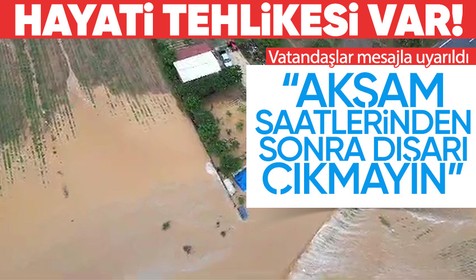 Edirne'de sağanak yağış hayatı olumsuz etkiledi! Vatandaşlar SMS ile uyarıldı