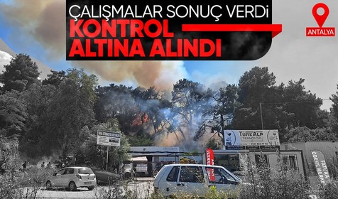 Antalya'da meydana gelen yangın rüzgarın da etkisiyle kısa sürede büyüdü! Müdahale devam ediyor