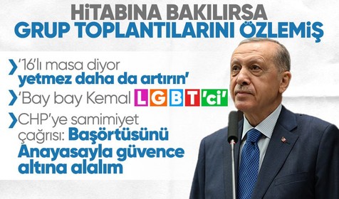 Cumhurbaşkanı Erdoğan, 28. dönemin ilk grup toplantısına başkanlık etti: Masadaki ortakları artırmak netice vermez, millet irade ister