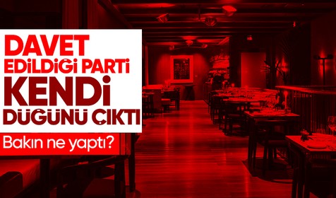 Davet edildiği parti kendi düğünü çıktı! Bakın ne yaptı?
