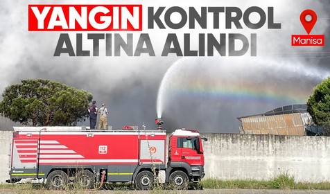 Dün Manisa'da bulunan bir fabrikada çıkan yangına müdahale sürüyor! Yangın kontrol altına alındı