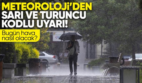 Meteoroloji hava durumu raporunu yayımladı: 6 il için sarı ve turuncu kodlu uyarı!