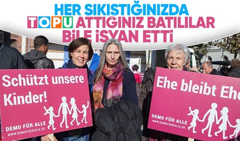 Avusturya'da LGBT karşıtı gösteri! Aileler sapkın örgüte karşı ayaklandı
