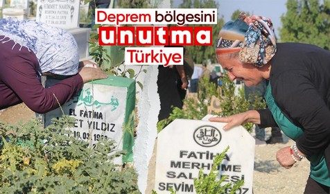 Deprem bölgesinde buruk bayram! Onların ilk ziyareti kabristana