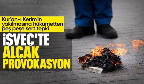 SON DAKİKA! İsveç polisi Kur'an-ı Kerim yakılmasını izledi! Stokholm'de alçak provokasyon