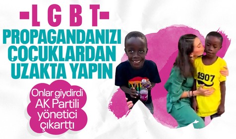 AK Partili Kübra Yıldız, Afrika'nın köyünde LGBT tişörtü giyen çocuğun üstünü değiştirdi: O anlar Mehter Marşı ile paylaşıldı