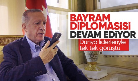 Cumhurbaşkanı Erdoğan'ın bayram diplomasisi: Bayramın 3. gününde Türkmenistanlı mevkidaşı Serdar Berdimuhammedov ile görüştü