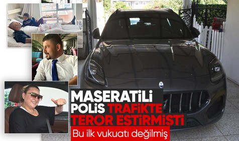 Maseratili polisin sicili kabarık çıktı! İlk vukuatı trafikte yaşananlar değilmiş