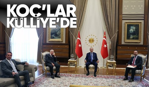 Cumhurbaşkanı Erdoğan Rahmi Koç ve Ali Koç'u kabul etti