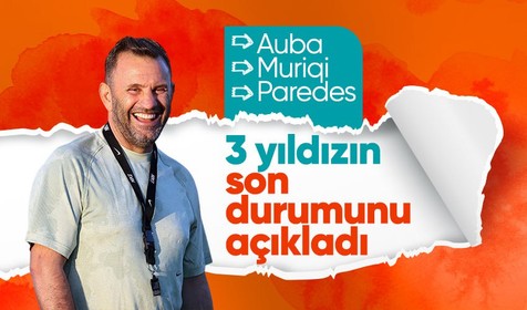 Okan Buruk 3 yıldızın son durumunu açıkladı! Galatasaray Paredes, Muriqi ve Aubameyang'ı alacak mı?