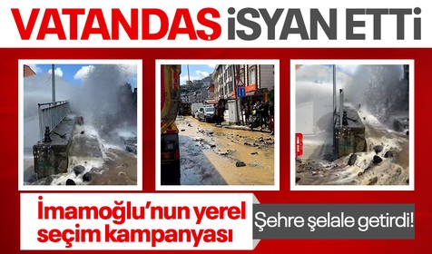 Alibeyköy'de şebeke borusu patladı, esnaf isyan etti: Sayın İmamoğlu neredesin?