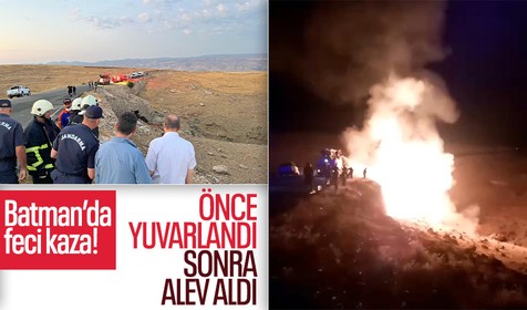 Batman'da şarampole yuvarlanan kanyon alev aldı! Ölü ve yaralılar var