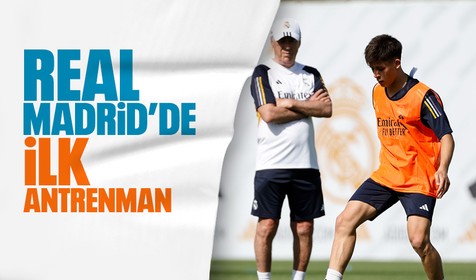 Fenerbahçe'den Real Madrid'e transfer olan Arda Güler ilk antrenmanına çıktı