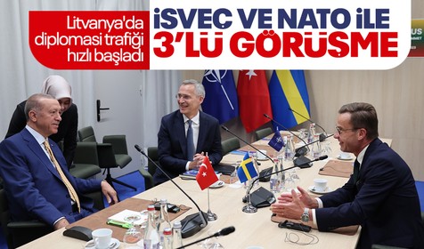 SON DAKİKA! Cumhurbaşkanı Erdoğan'dan Litvanya'da diplomasi trafiği! 3'lü görüşme ve Biden temasları