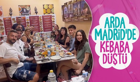 Arda Güler Madrid'de Türk restoranına gitti! Kız arkadaşı Duru Nayman ve ailesi...