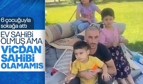 Şanlıurfa'da kirasını ödeyemeyen aile eşyalarıyla sokağa atıldı