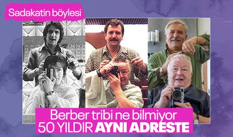 50 yıldır aynı berbere giden adam her yıl selfie çekti! Muhteşem dönüşüm fotoğraf karelerine yansıdı