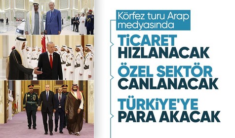 Cumhurbaşkanı Erdoğan'ın Suudi Arabistan, Katar ve BAE'ye gerçekleştirdiği Körfez turu bu ülkelerin medyasında ilgiyle takip edildi