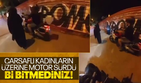 İstanbul’da bir kişi tesettürlü kadınların üzerine motosiklet sürerek korkuttu