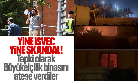 İsveç Kur'an-ı Kerim'e saldırdı! Büyükelçilik binası ateşe verildi!