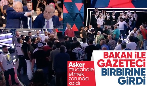 Lübnan'da eski bakan ve gazeteci canlı yayında kavga etti
