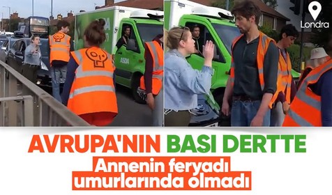 Çevre aktivistleri yolu kapattı! Bebeğini hastaneye götürmek isteyen kadını umursamadılar