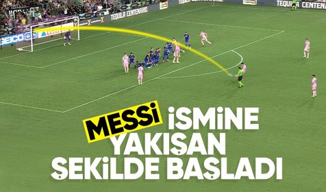 Messi'den muazzam başlangıç: 90'da frikik...