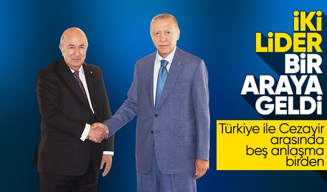 Son Dakika: Türkiye ile Cezayir arasında beş anlaşma birden! Cumhurbaşkanı Erdoğan ile Tebbun'un görüşmesi sona erdi