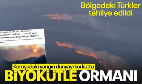 Biyokütle içeren orman mı yanıyor? Yunanistan Rodos'taki yangından korkutan detay!