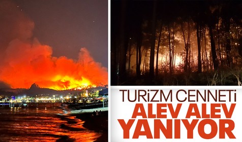 Antalya Kemer’de orman yangını! Alevler karayoluna yaklaştı