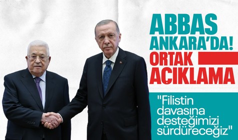 Cumhurbaşkanı Erdoğan ile Filistin Devlet Başkanı Mahmud Abbas'tan ortak basın açıklaması!