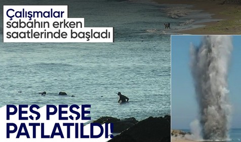 Şile'de bulunan top mermileri imha edildi! Çalışmalar sabahın erken saatlerinde başladı