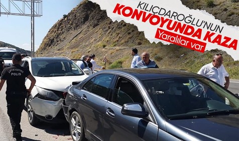 Son Dakika: CHP Genel Başkanı Kemal Kılıçdaroğlu'nun konvoyu Erzincan-Tunceli Kavşağı'nda kaza yaptı